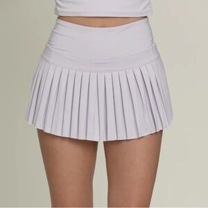 Goldhinge Pale Lavender Pleated Tennis Skirt